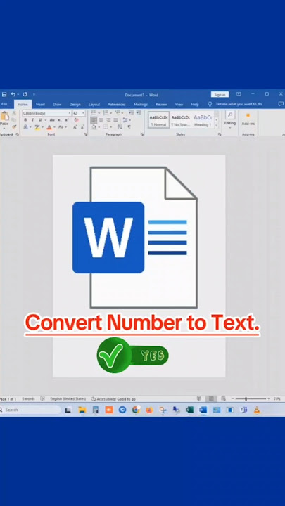 Convert Number to Text | Convert Numbers to Words in MS Word #msword