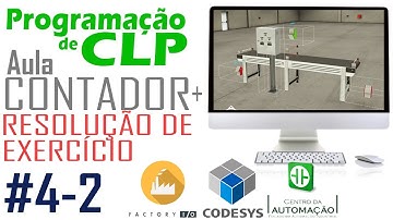 ✅ Programação de CLP - #4-2 AULA Contador + Resolução de Exercício - Usando Factory IO + CODESYS