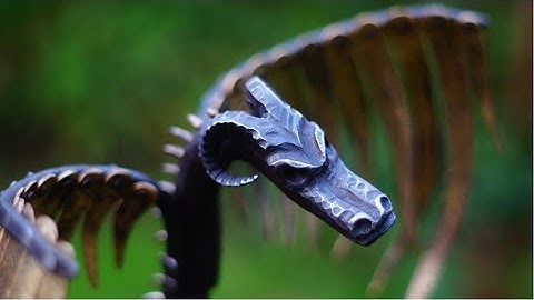 Forged dragon snake part 3.  Finished! - Blacksmithing