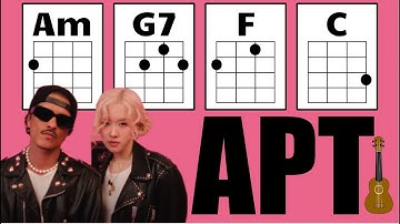 APT by Bruno Mars and Rosé (Transposed to C) Ukulele Play Along