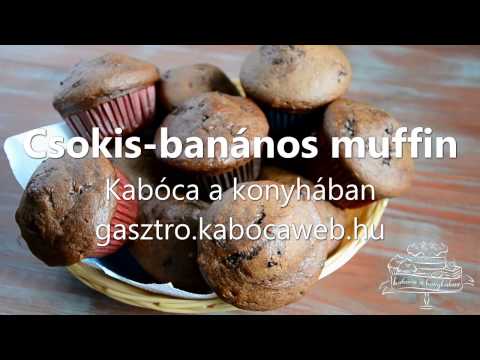 Videó: Csokoládé Banán Muffin