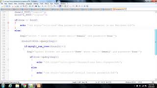 Change password form using php and mysql