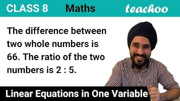 The difference between two whole numbers is 66. The rati - Teachoo