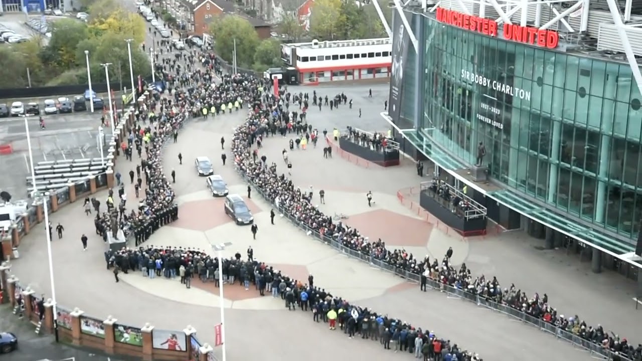 MANCHESTER UNITED LEGEND SIR BOBBY CHARLTON'S FUNERAL