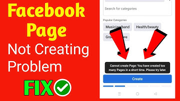 Cannot create page you