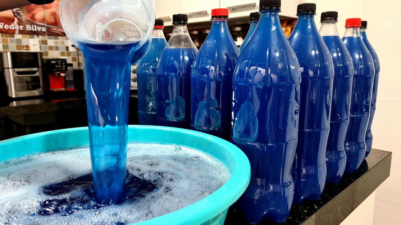 FIZ 30 LITROS DE SABÃO LÍQUIDO LAVA TUDO COM APENA 5 REAIS