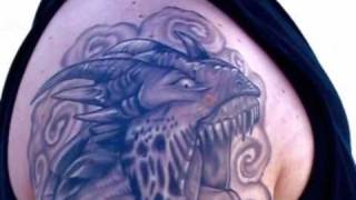 Midevil Sleeve Tattoo by Larry Brogan