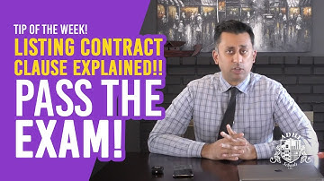 Tip of the Week!  Listing Contract Clause Explained!! PASS THE EXAM!