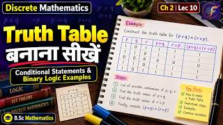 Truth Table & Mathematical Logic Solved Examples | Discrete Mathematics