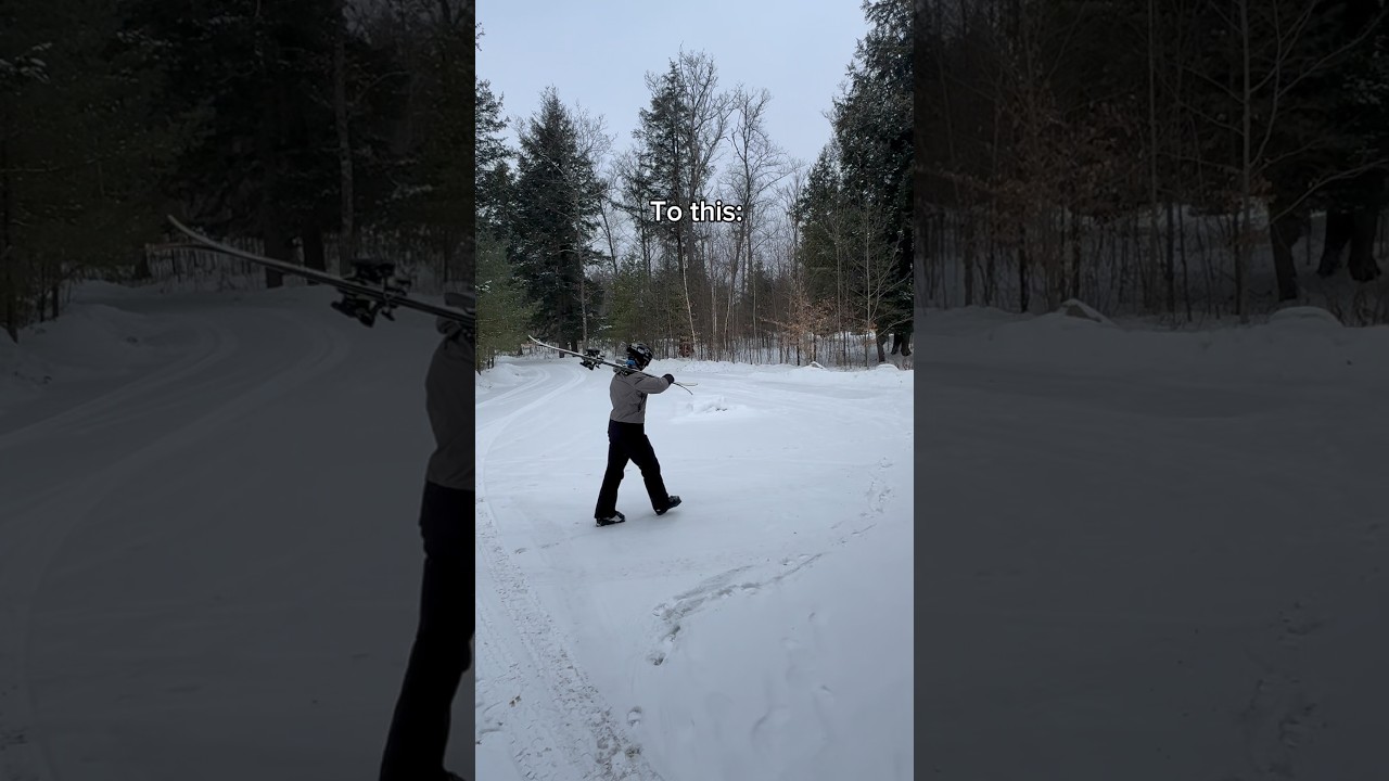 The walk to the car after a ski day.. 🤮 