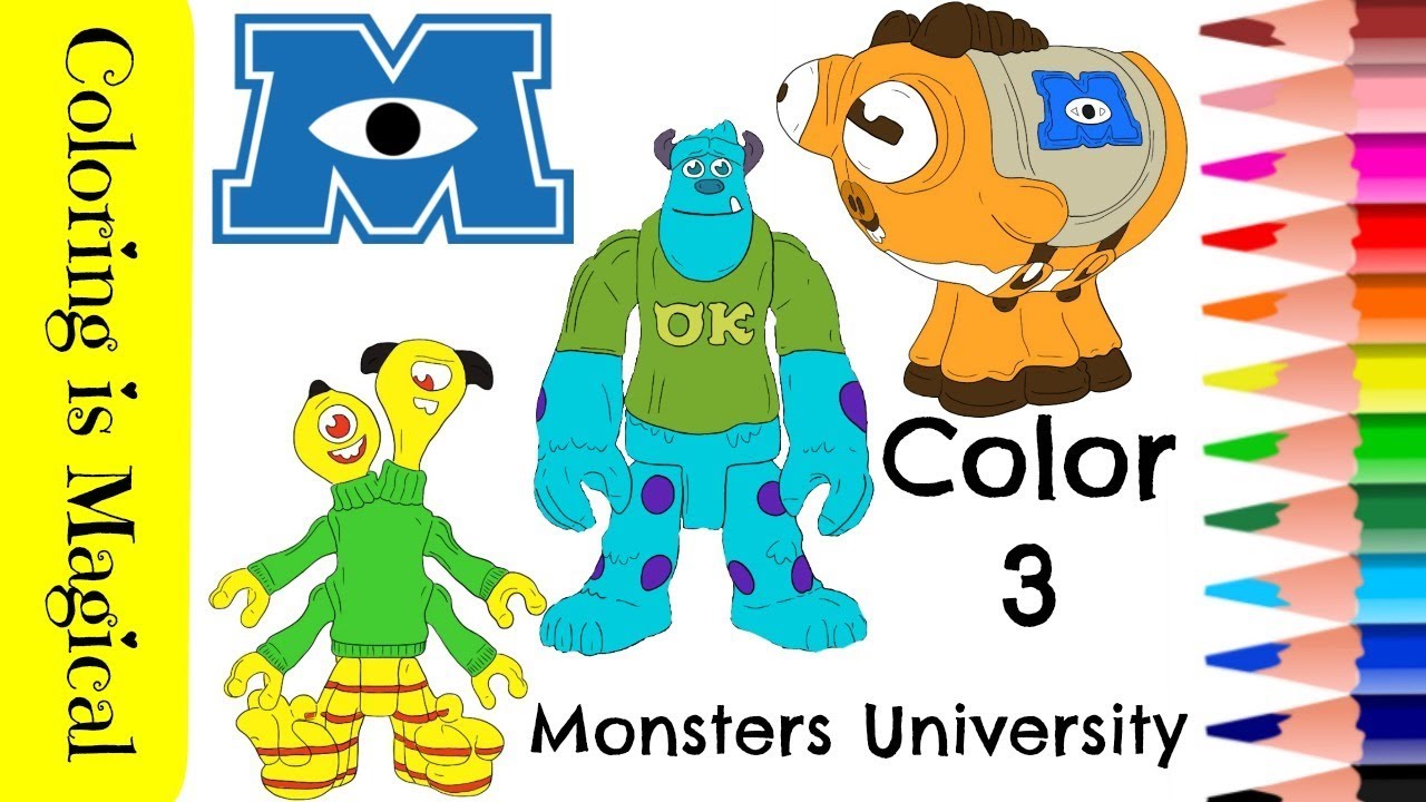 Monsters University Coloring Page Disney Pixar Archie ...
