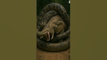 “Python Swallows Elephant!” #SnakeVsElephant  #PythonAttack  #WildlifeShorts  #ShockingNature