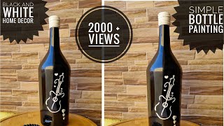 Easy painting on black bottle