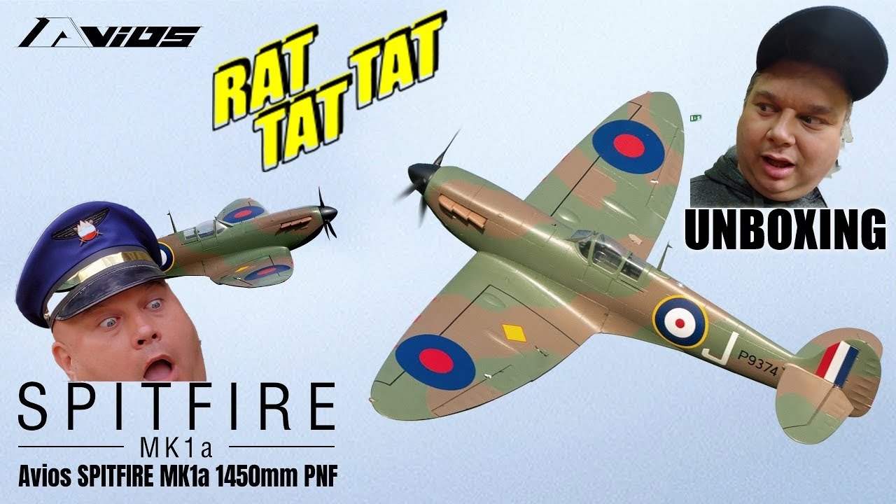 Avios Spitfire Mk.1a 1450mm 6S power WWII RC plane EPO UNBOXING