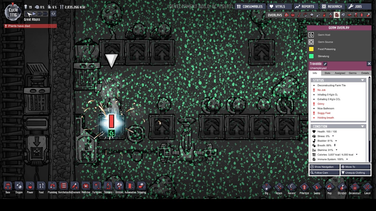 Oxygen Not Included deadly germ bug! YouTube