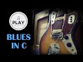 Mustang Blues Guitar Backing Track in C