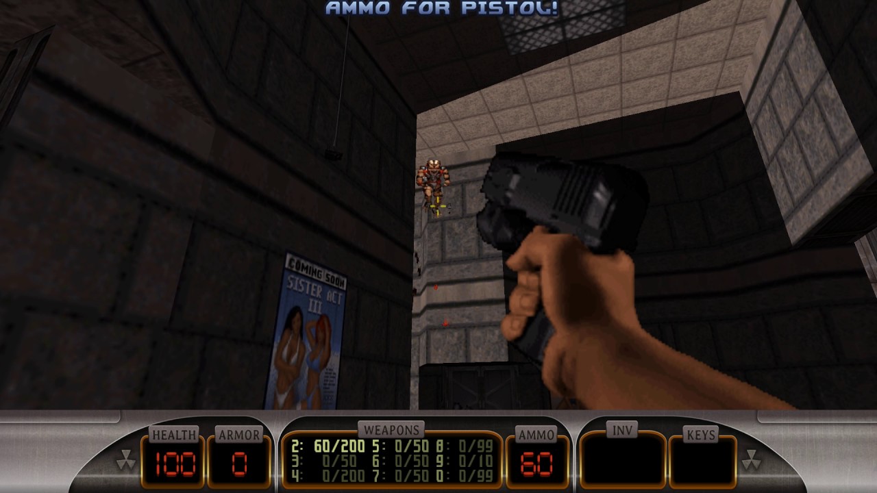 DOSBox running Duke Nukem 3D Gameplay