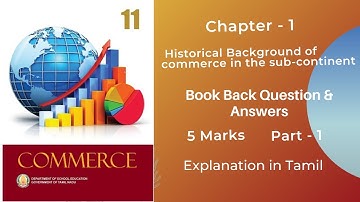 TN state board | 11 Commerce | Chapter 1|  Book back Q & A |  5 Mark QA  | Part -1 | Tamil