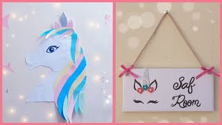 DIY UNICORN Room DECOR| unicorn wall hanging | unicorn wall stickers | DIYQueen craft screenshot 1