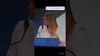 Modi's Teleprompter seen in Giorgia Meloni's video post on X account