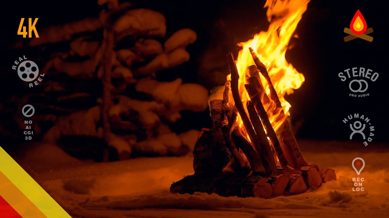 Polar Night ❄️🌙🔥 CAMPFIRE (real location - NO AI)