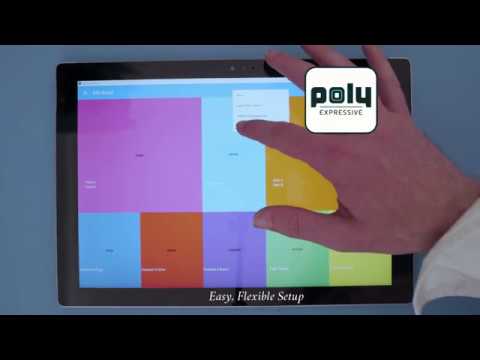 Poly Expressive setup app running on a tablet