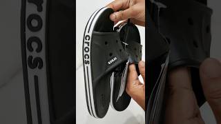 Crocs Black & White Croslite Sliders #crocs #shorts #unboxing #footwear #sliders