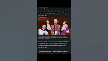 Pope Mpya Apatikana Leo May 8 Kalonzomusyoka 