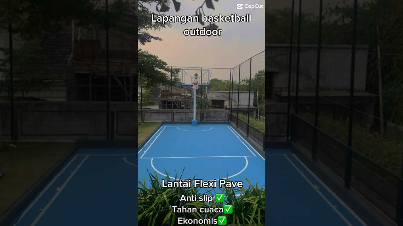 Lapangan basketball outdoor lantai flexi pave                                               