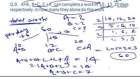 A+B ,B+C ,C+A can complete a work in 10 ,12 , 20 days respectively .in how many they alone do the wo