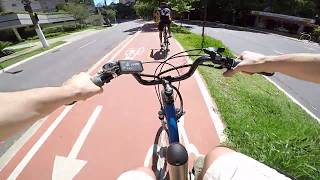 A Vantagem Da Bicicleta Elétrica Na Subida Electric Bike E-Moving Test Drive Onboard Gopro