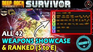 Deep Rock Galactic: Survivor | All 42 Weapon Showcase & Ranking S to E (Haz 5 Tier)