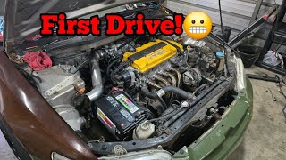 FIRST DRIVE! | H23A VTEC SWAPPED HONDA | HITTING VTEC 😯