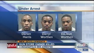 3 arrested in death of Indiana gun shop owner