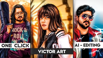 Create Victor Art Image Just One Click | Cartoon Photo Editing in mobile Al Avatar Photo Editing |