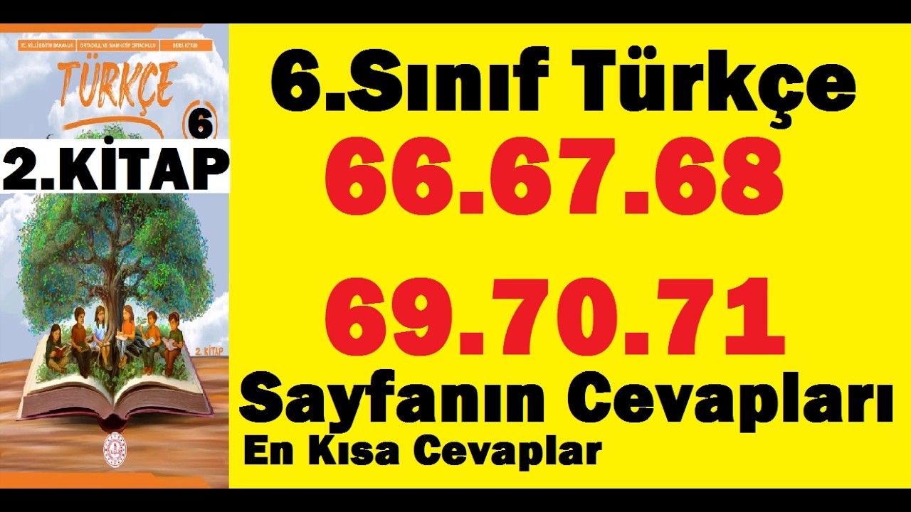 6.sınıf türkçe 2.kitap sayfa 66 67 68 69 70 71 cevapları pdf çözümleri meb yayınları
