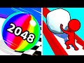 Ball Run 2048 vs Snow Race! 2048 Ball Game, Snow Race Gameplay on Youtube Ep120