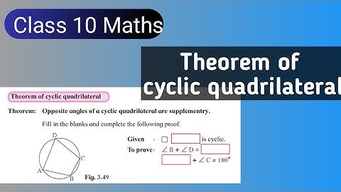 Class 10 Maths/Circle/Theorem of cyclic quadrilateral/proof #class10maths #class10circle