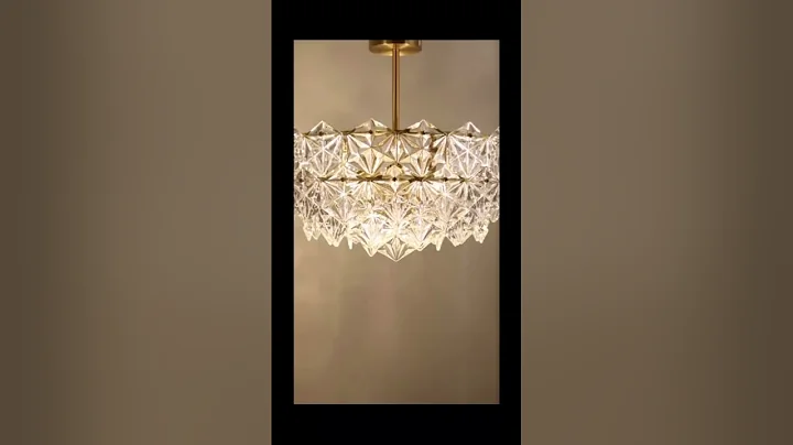 24’’ Creative Round Crystal Chandelier | Display Video #chandelier #lightingdesign #livingroom