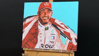 Painting Lewis Hamilton In Pop Art