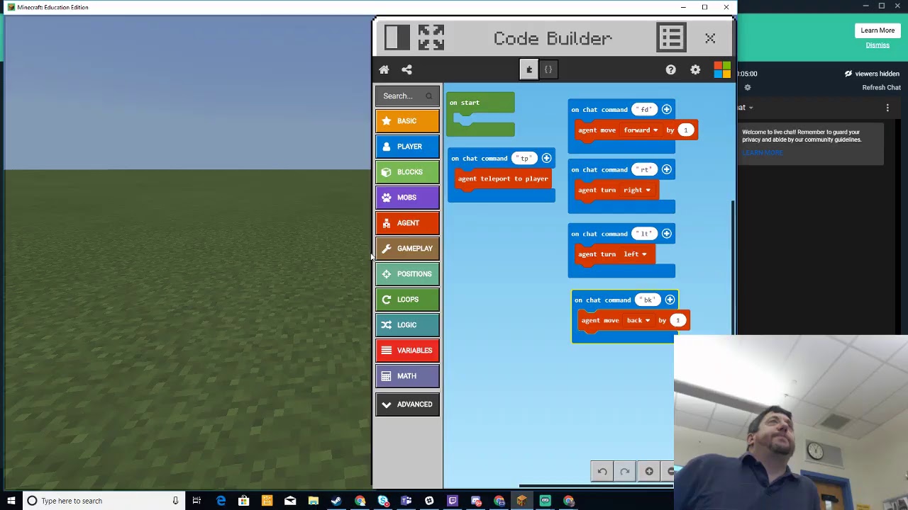 Code Builder in Minecraft Education – Minecraft Education