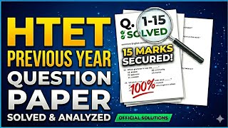HTET 2023 English 15 Marks Solved | HTET Common Section English Preparation