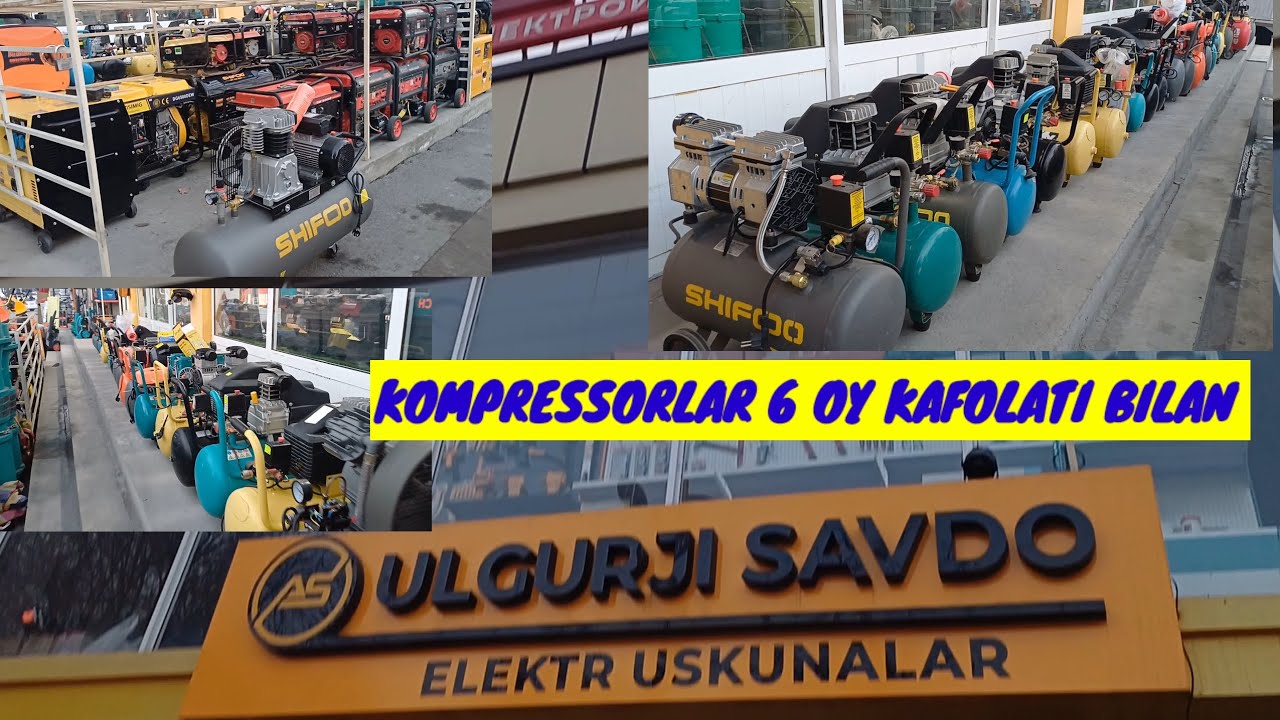 TEJAMKOR DVIJOKLAR VA KOMPRESSORLAR ENG ARZON OPTOM JOYIDAN.