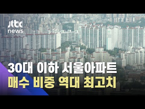 서울 아파트 <strong>30대</strong> 이하 매수 비중 44.8%…통계 집계 이래 최고치 / JTBC 아침&amp;<strong>amp</strong>;