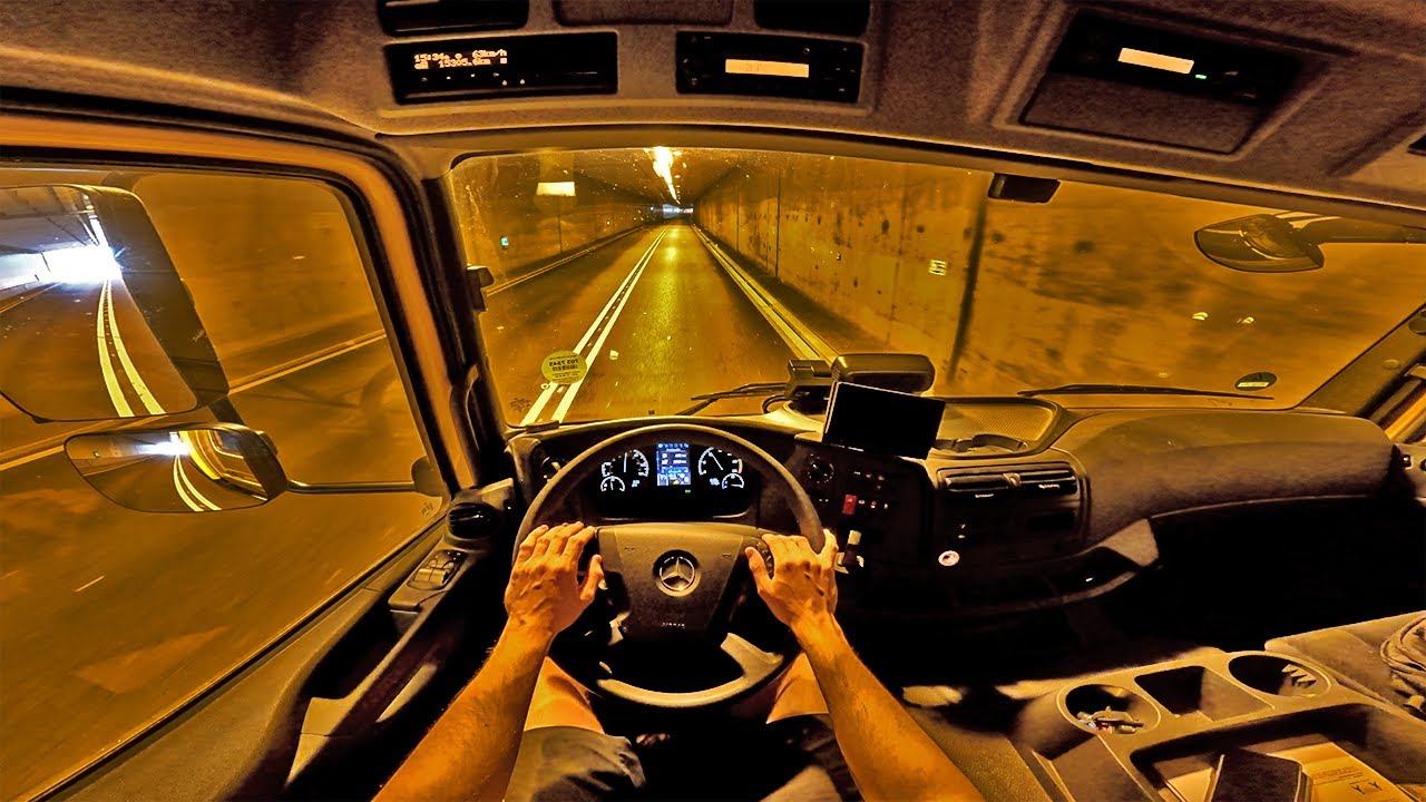POV ASMR Mercedes Atego Truck Driving In Germany 4K GOPRO #3