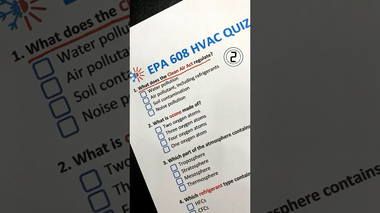 Викторина EPA 608 – Сможете ли вы пройти этот тест по системам отопления, вентиляции и кондициони...