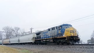 CSX 537 w/Nice 2000's K5LA Horn leads CSX Manifest Train East at Fairfield, OH