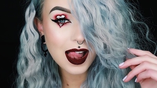 Heart Eyes Anti-Valentines Day Makeup Evelina Forsell