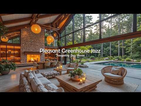 Pleasant Greenhouse Jazz In Peaceful Forest Ambience Warm Jazz Music Nature Sound For Work St 