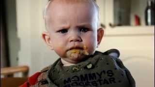 Funny Baby Reaction to Apple Sauce